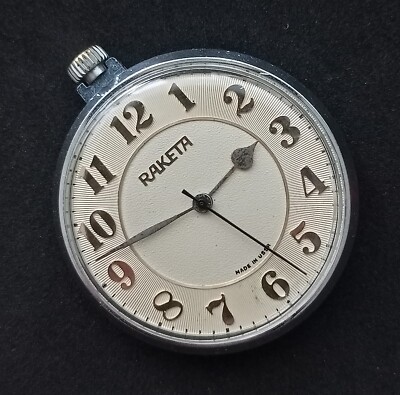 pocket watch Raketa vintage Soviet watch USSR