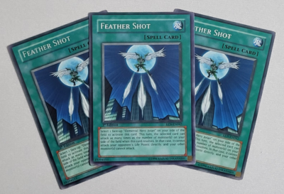 3 x YuGiOh Feather Shot EEN-EN042 -1st Edition Rare Spell Card NM | eBay 3 x YuGiOh Feather Shot EEN-EN042 -1st Edition Rare Spell Card NM | eBay
