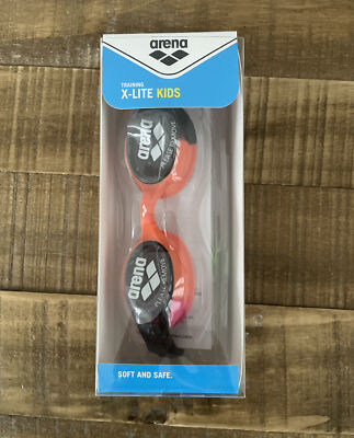 Arena X-Lite Kids Swimming Goggles  Smoke-Orange-Pink  (2-5 Year Old)