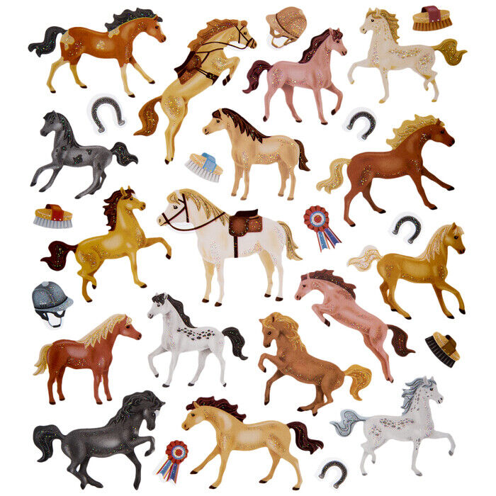 Horse Ponies Lowest price challenge Equestrian Ranking TOP19 Rodeo Stickers Planner Glitter Papercraf