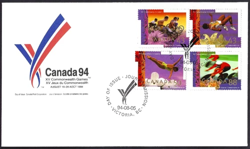 🍁Canada  #1522a    "XV Commonwealth Games"   Brand New  1994  First Day Cover