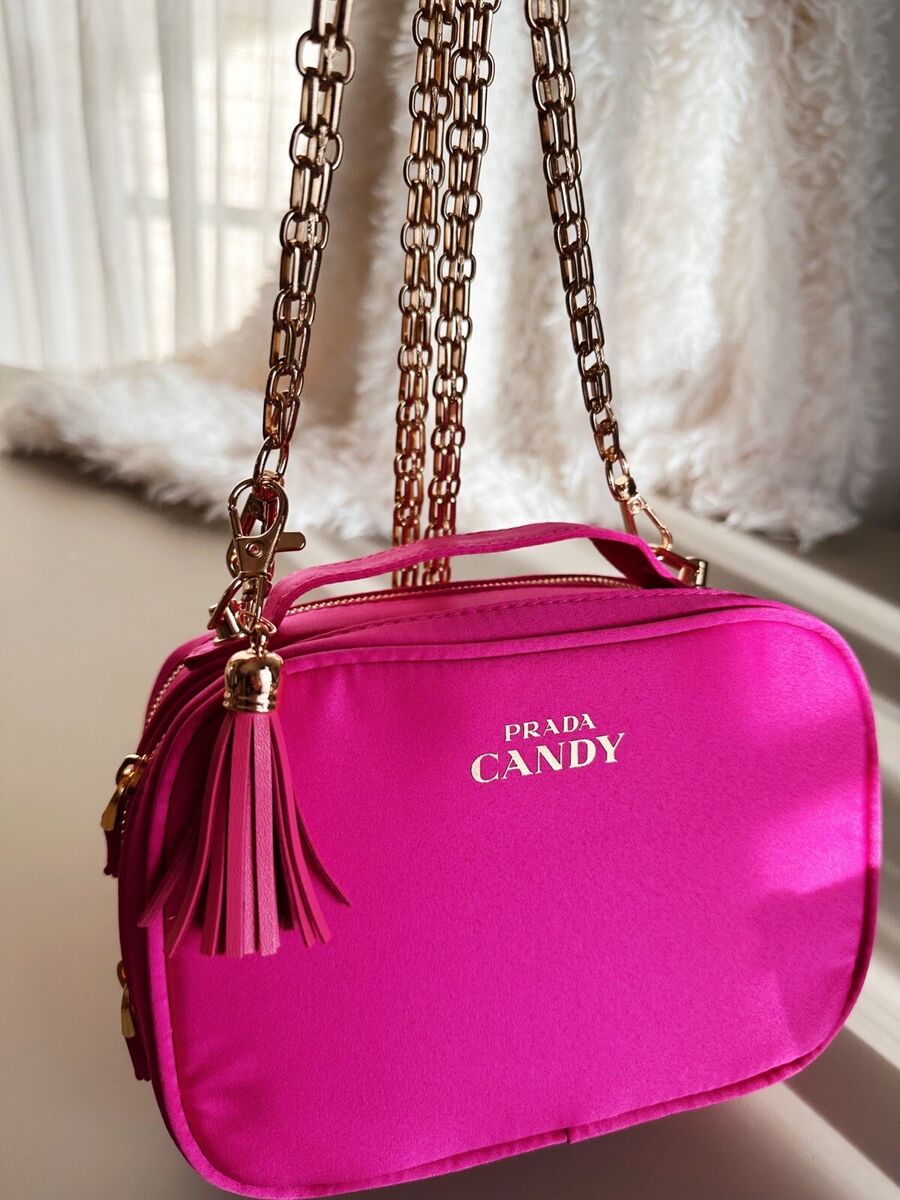 Prada Candy Parfum Makeup Pouch Barbie Pink Crossbody Bag Cosmetic