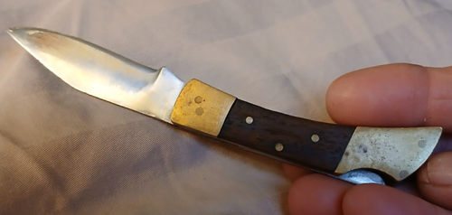 3" Lockback Pocketknife Wood Handles w/Brass Bolsters made in Pakistan