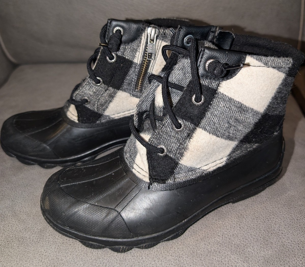 Sperry Women's Plaid Duck Boots Size