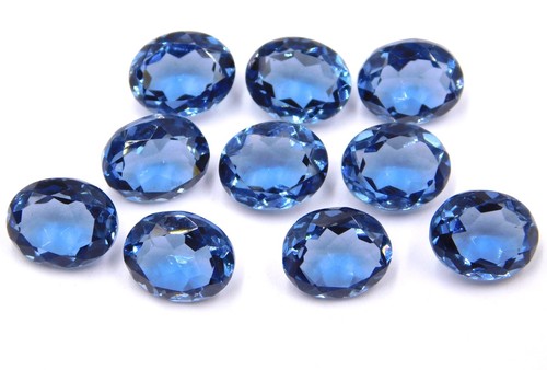 Lab Created Iolite Oval Cut Lot Loose Gemstone 8x10 MM For Jewelry Making P-2844 - Picture 3 of 6