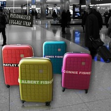 Personalised Luggage Strap Safe Belt 180cm x 5cm Custom Printed or Embroidered