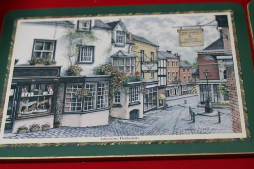 Cloverleaf -Traditional Table Place Mats Boxed x6 English Counties Cork Backed - Picture 5 of 12