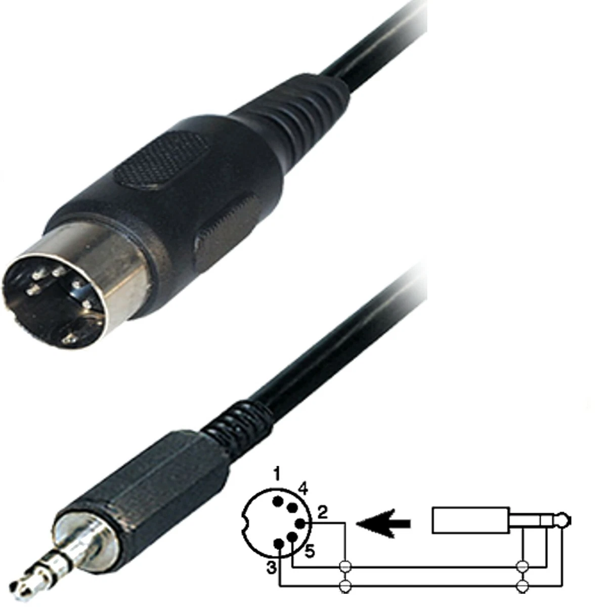 Audio Adapter DIN Stecker 5 polig auf 2 x DIN Kupplung 5 polig