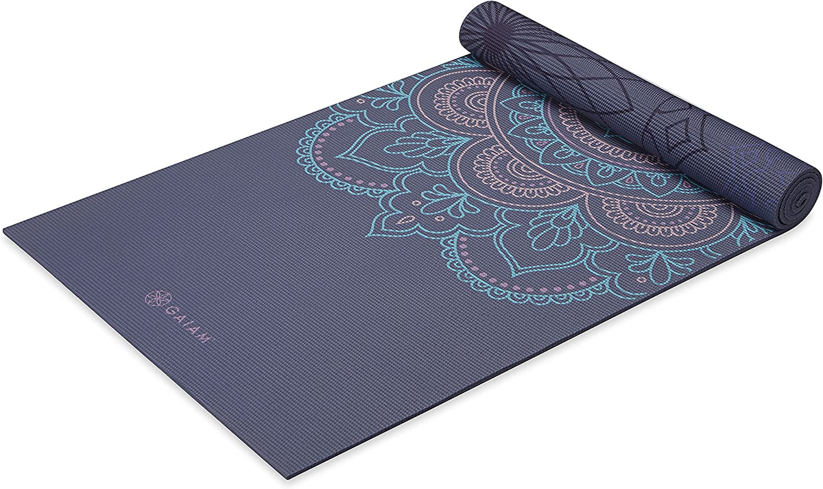 Thick Yoga Mat Gaiam Yoga Mat Premium Print Extra Thick Non Slip