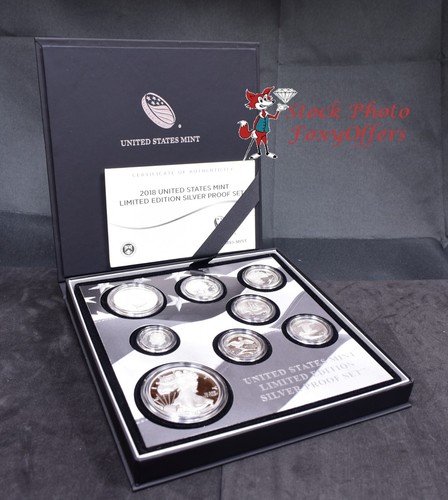 2018 S Limited Edition Silver Proof 8 Coin Set OGP ~ Mint - 第 1/6 張圖片