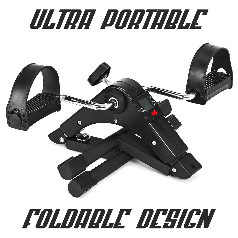 Mini cyclette pieghevole, pedaliera regolabile con display LCD - Immagine 2 di 4