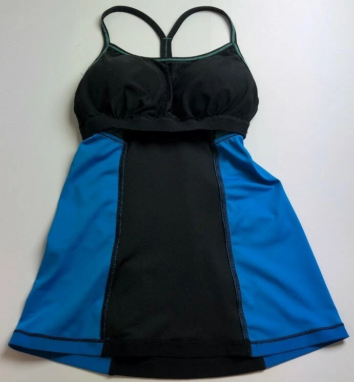 Camiseta sin mangas Reebok Activewear para mujer pequeña S azul verde ajustada gimnasio entrenamiento elástica Foto 4 de 4