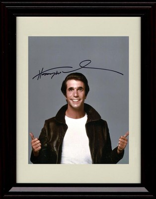 8x10 Framed Henry Winkler Autograph Promo Print - Happy Days