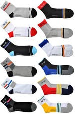 Men's Athletic Crew Socks 12 Pack, Breathable Cotton Assorted Colors and Pattern