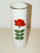 Plankenhammer Floss Bavaria Porzellanvase Rose Goldrand TOP