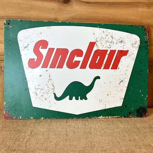 Sinclair Gas Oil Station Metal Sign Dino Dinosaur 12” Retro Style Man ...