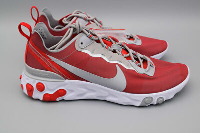 OHIO STATE BUCKEYES Nike React Element 55 Running Shoes Mens 10.5 Red CK4798-600