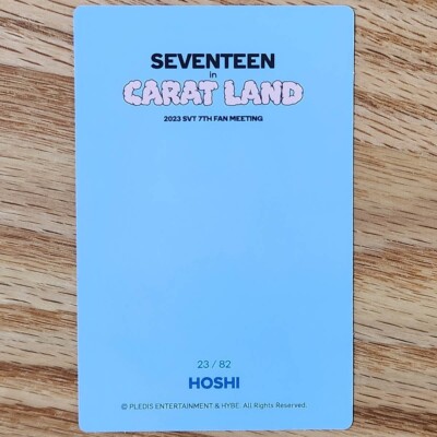 Hoshi Photocard Seventeen in Carat Land 2023 SVT 7th Fan Meeting