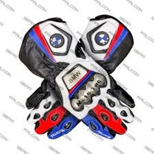 BMW Motorrad  Leather Motorcycle Racing Gloves | BMW Gloves All  Sizes Available
