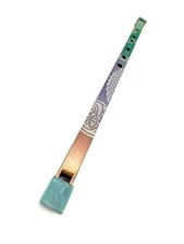 Signature Square Painted Aluminum Low F Irish Tin Penny Whistle By Nick Metcalf