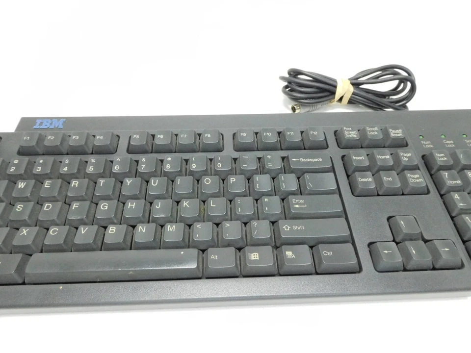 Vintage IBM Black PS/2 KB-7953 OEM Keyboard Aesthetic Design Tested - Image 3 of 4