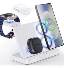 Wireless Charger for Samsung 3 in 1 Wireless Charging Station for White