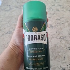 PRORASO Green Shaving Foam Cream Mens Barber Shop Made In Italy NEW Refreshing