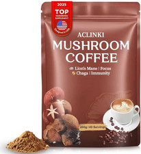 Organic Mushroom Coffee, 7 Adaptogenic Mushrooms Lion  s Mane, Reishi, Chaga, Co