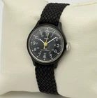 Vintage 1988 Women's/Youth TIMEX Black Mechanical Camper Style Watch, 25mm, Runs