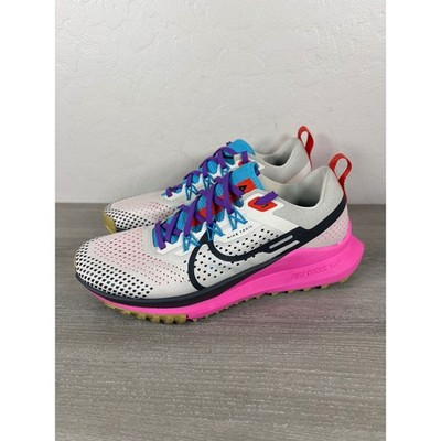 Nike Trail Pegasus 4 Running Shoes FD0876-100 White Pink Purple Blue Womens 8.5