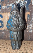 Primitive Tin Metal Style Christmas Santa Belsnickle Bank Mold Figurine (E4)