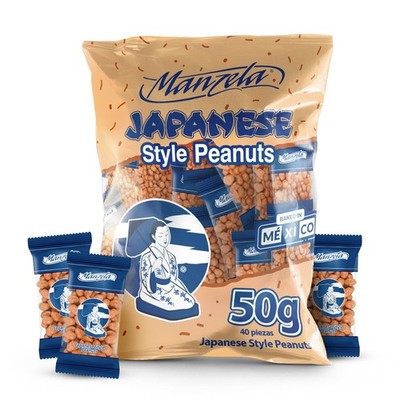 Japanese-Style Peanuts Bags | Crunchy Oven-Baked Shell with Wheat Flour, Clas...