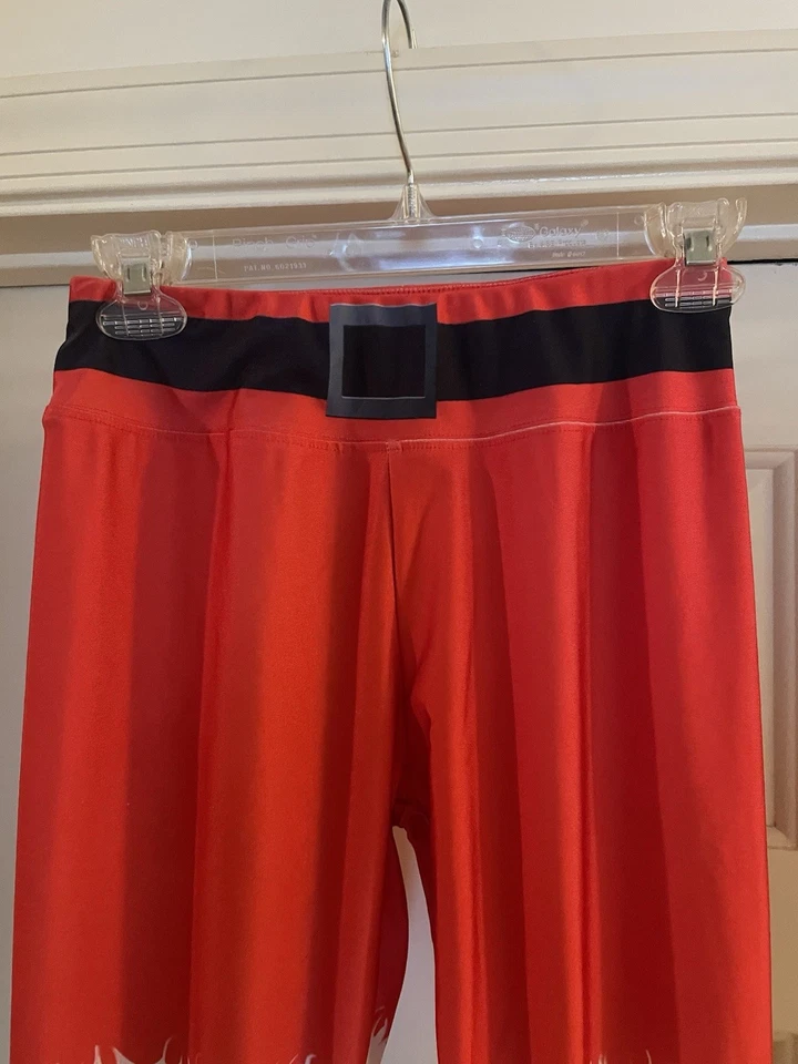 Elfo Vermelho Sra. Papai Noel Leggings de Pele 3D Cinto Fantasia de Natal Desenho Animado Engraçado M - Imagem 2 de 4
