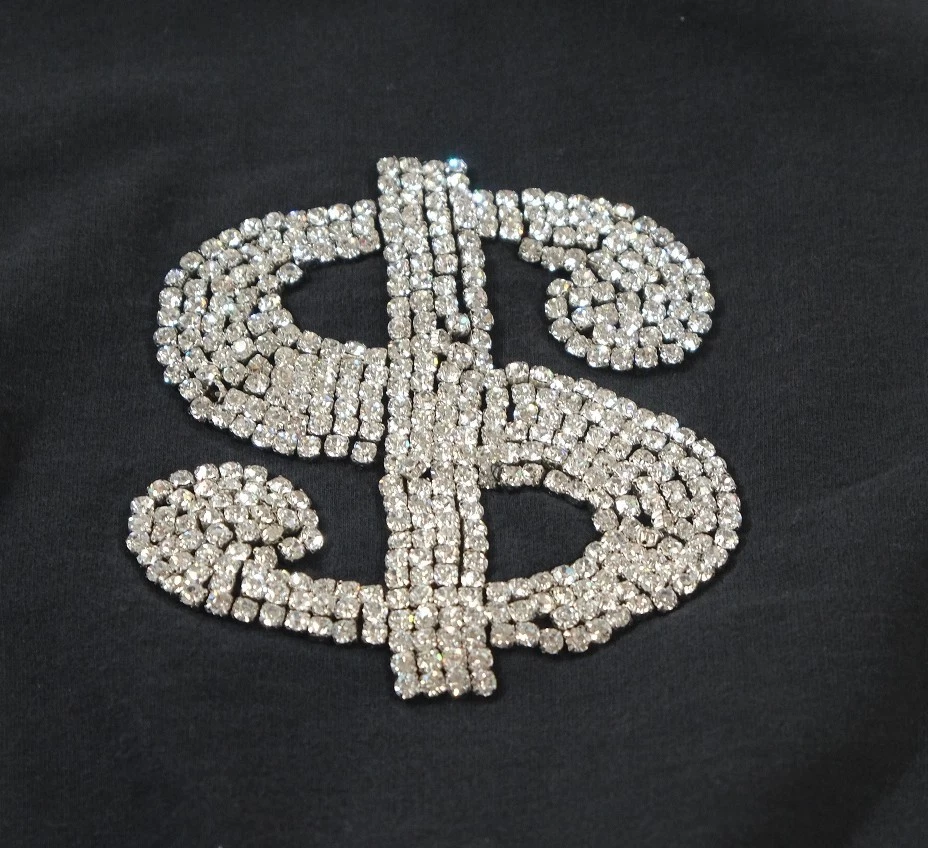 Sudadera con capucha Y2K Twisted Heart For Wynn con cremallera corta estrás talla M Foto 4 de 4