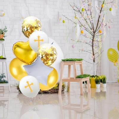 8x Ostern Luftballons Latex Party Zubehör Segen Osterdeko Folie für