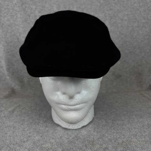 Boston Scally Co Newsboy Hat Size XXL Black 100% Cotton Bruiser Cap Cabbie - Afbeelding 2 van 8
