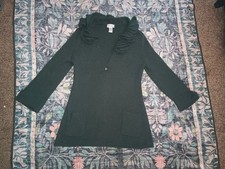 Soft Surroundings Women's Alpaca Wool Rose Cardigan Medium Cottagecore Cozy