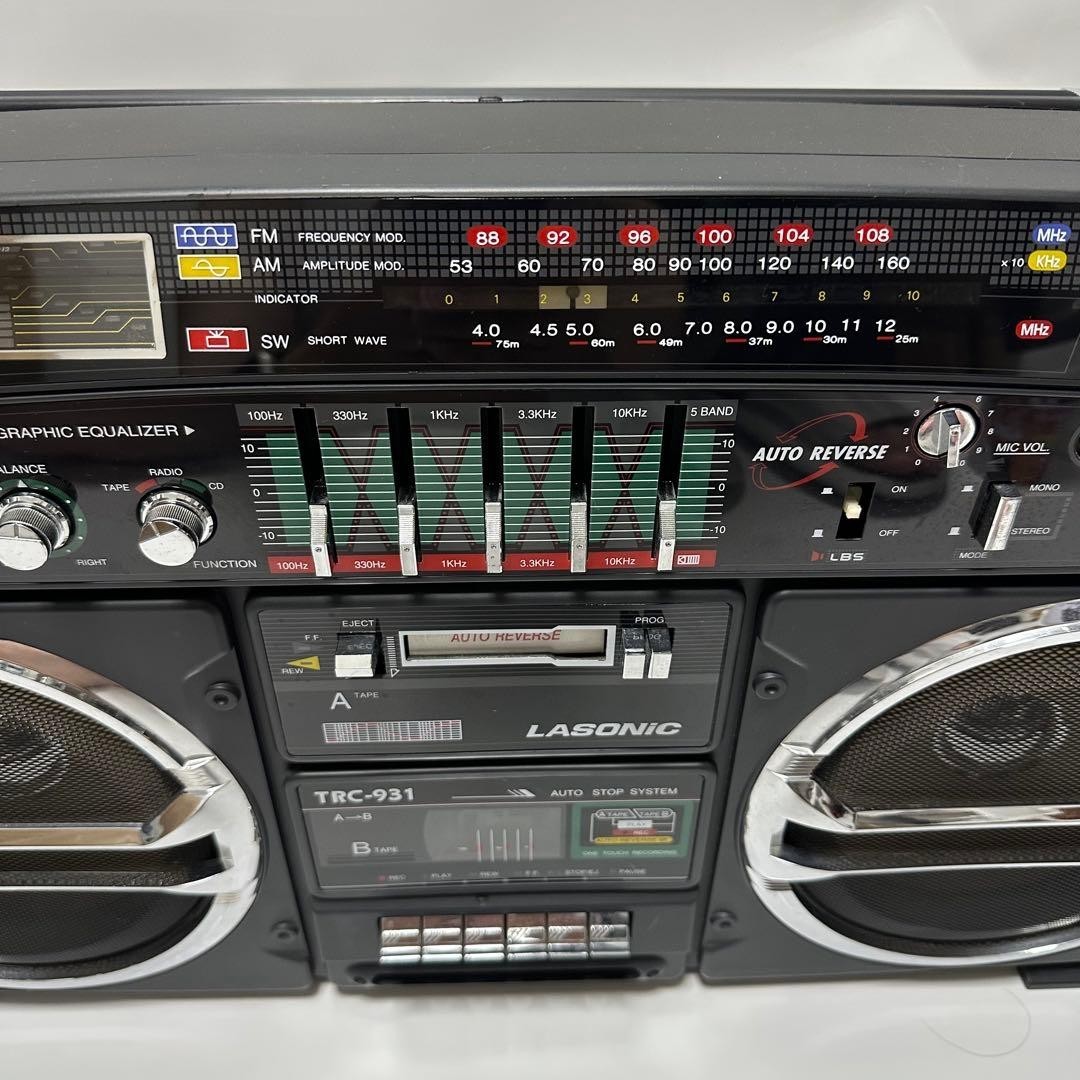 LASONiC TRC-931 Vintage Boombox 1980s Retro Portable Stereo For