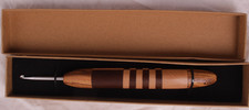 NEW Knitbrooks 3.5mm Checker Metal crochet hook - wood inlays