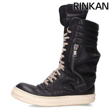 Rick Owens CARGO BASKET Leather High-top Sneakers Mens 41 Used 1bba47c058d32de0f