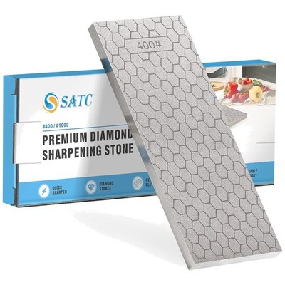 Double-Sided Diamond Plate 8'' Sharpening Stone for Effortless Tool Maintenance