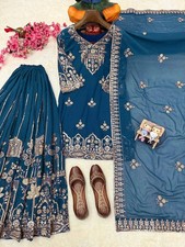 SALWAR KAMEEZ PAKISTANI INDIAN WEDDING PARTY WEAR DRESS BOLLYWOOD SUIT SHARARA