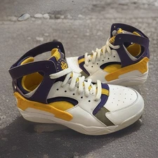 Nike Air Flight Huarache Men’s Size 8 Lakers White Purple Gold 705005-101 Kobe