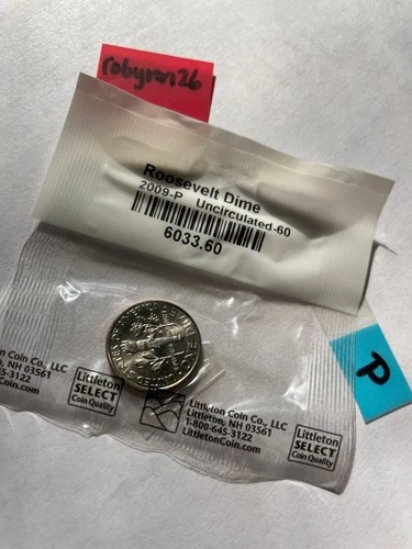 2009-P Roosevelt Dime — photo from the most recent tracked eBay sale