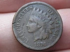 1876 Indian Head One Cent Penny- VG/Fine Details, Partial LIBERTY