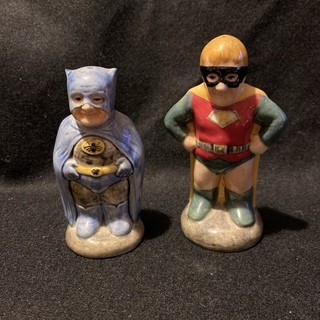 Del Boy Rodney Batman & Robin Figure Salt & Pepper Pot Set. Only Fools & Horses
