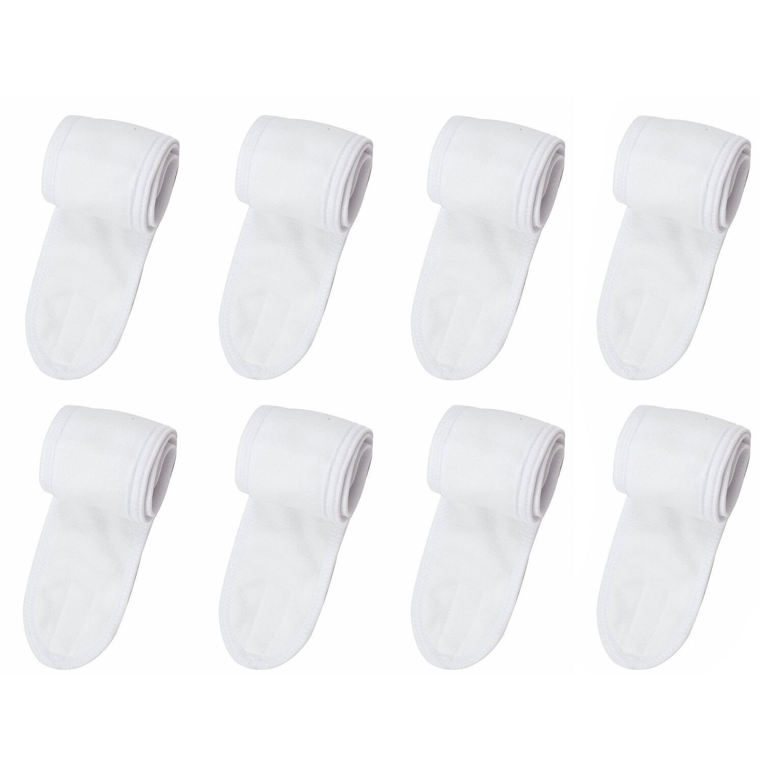 8-Pack Whaline Spa Headbands Stretchy Terry Cloth Face Wrap for Skincare