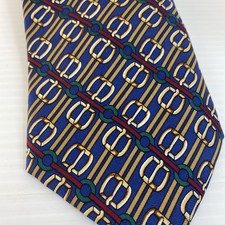 Brooks Brothers Makers Silk Tie Geometric Buckle Print Made in USA