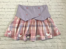 Hello Kitty and Friends Kogyaru Double Breasted Pleated Skirt Hot Topic Small