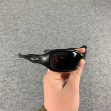 Vintage OAKLEY Monster Pup Sunglases Polarized Black Silver Logo